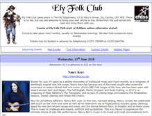 Tablet Screenshot of elyfolkclub.co.uk